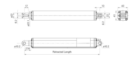 12/24V IP66 Tubular Linear Actuators for Window Ventilation
