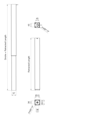 2-Stage Inverted Inline Column DC Motor 24V For Lifting Furniture