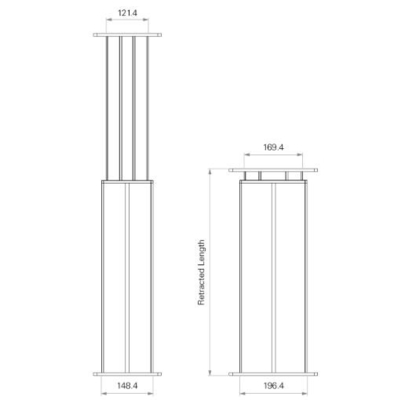 Telescopic Electric Lifting Columns Hall Effect Synchronized Control System